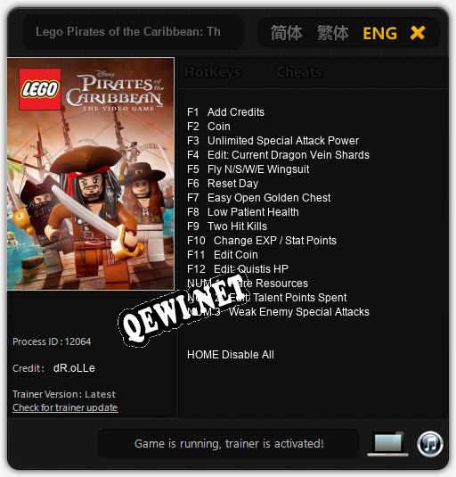 Lego Pirates of the Caribbean: The Video Game: Читы, Трейнер +15 [dR.oLLe]