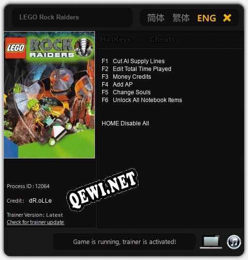 LEGO Rock Raiders: ТРЕЙНЕР И ЧИТЫ (V1.0.32)