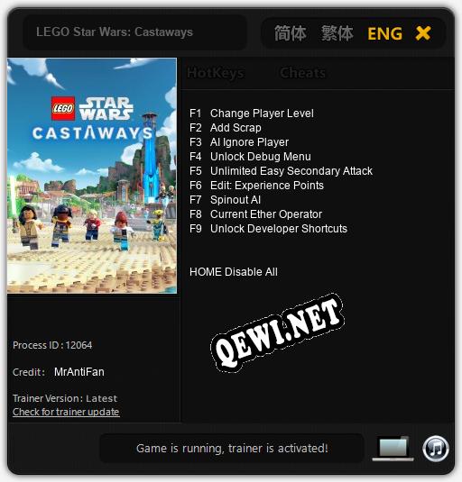 Трейнер для LEGO Star Wars: Castaways [v1.0.5]