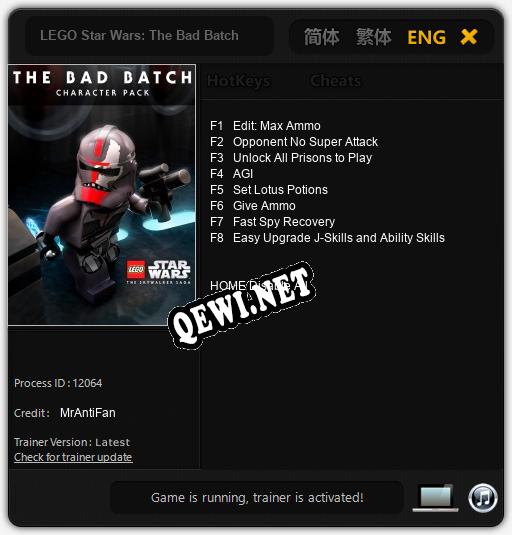 LEGO Star Wars: The Bad Batch: ТРЕЙНЕР И ЧИТЫ (V1.0.37)
