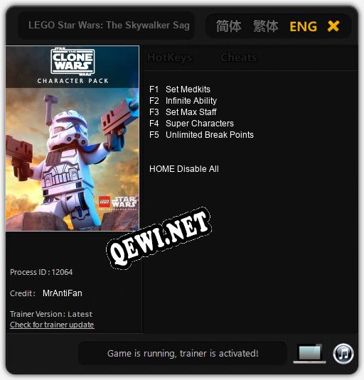 LEGO Star Wars: The Skywalker Saga The Clone Wars: Читы, Трейнер +5 [MrAntiFan]