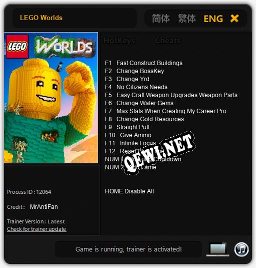 LEGO Worlds: ТРЕЙНЕР И ЧИТЫ (V1.0.42)