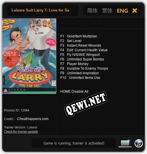 Leisure Suit Larry 7: Love for Sail!: Читы, Трейнер +14 [FLiNG]