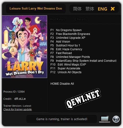 Трейнер для Leisure Suit Larry Wet Dreams Dont Dry [v1.0.6]