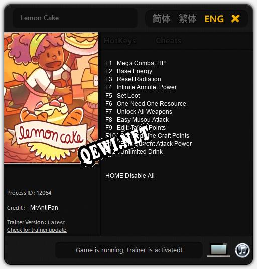 Lemon Cake: ТРЕЙНЕР И ЧИТЫ (V1.0.40)