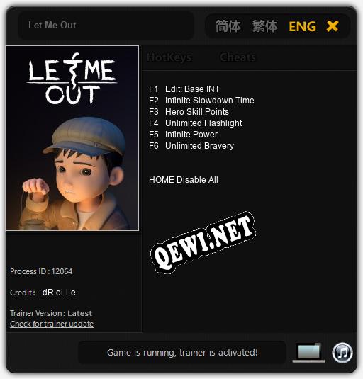 Let Me Out: Трейнер +6 [v1.1]