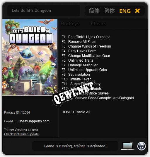 Lets Build a Dungeon: Трейнер +14 [v1.7]