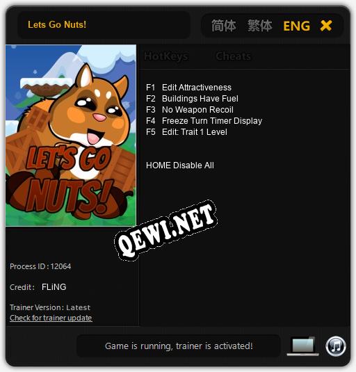 Lets Go Nuts!: Читы, Трейнер +5 [FLiNG]