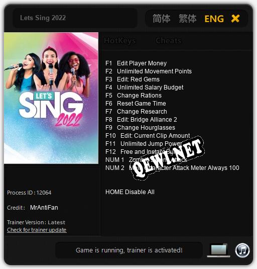 Lets Sing 2022: Трейнер +14 [v1.9]