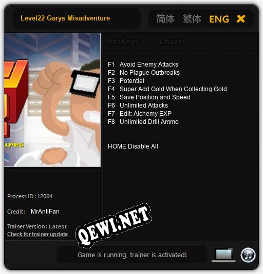 Level22 Garys Misadventure: Читы, Трейнер +8 [MrAntiFan]