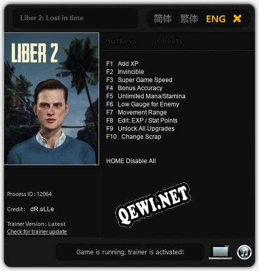 Liber 2: Lost in time: Читы, Трейнер +10 [dR.oLLe]
