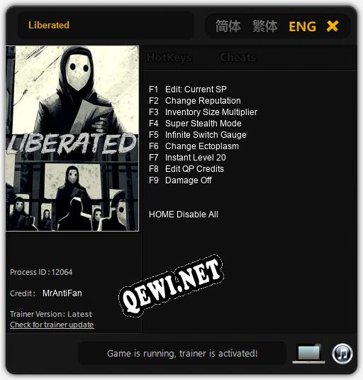 Liberated: ТРЕЙНЕР И ЧИТЫ (V1.0.86)
