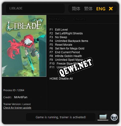 LIBLADE: Читы, Трейнер +11 [MrAntiFan]