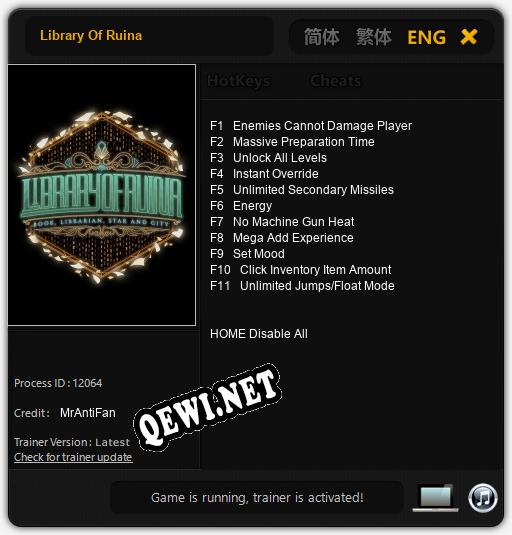Library Of Ruina: Трейнер +11 [v1.3]