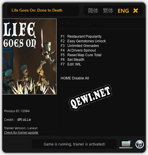Life Goes On: Done to Death: Трейнер +7 [v1.5]