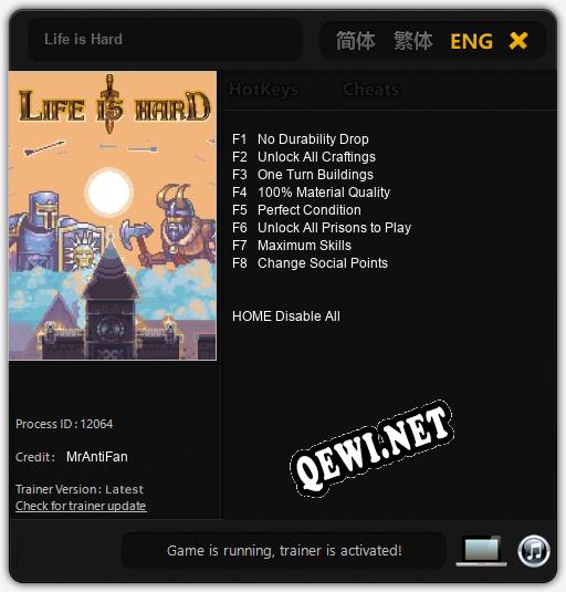 Life is Hard: ТРЕЙНЕР И ЧИТЫ (V1.0.4)