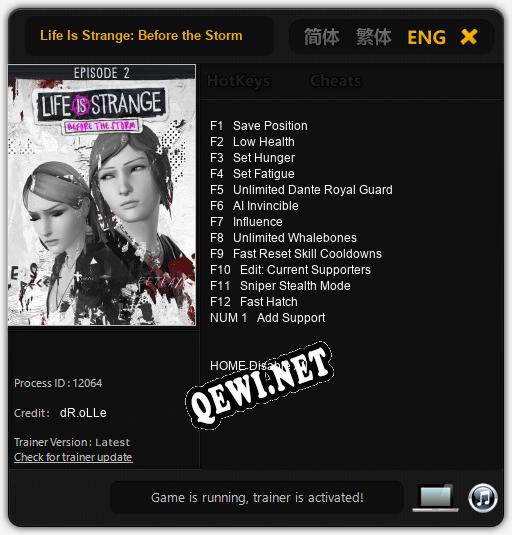 Life Is Strange: Before the Storm Episode 2: Brave New World: Трейнер +13 [v1.7]