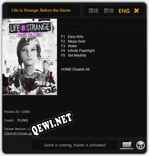 Трейнер для Life is Strange: Before the Storm [v1.0.4]