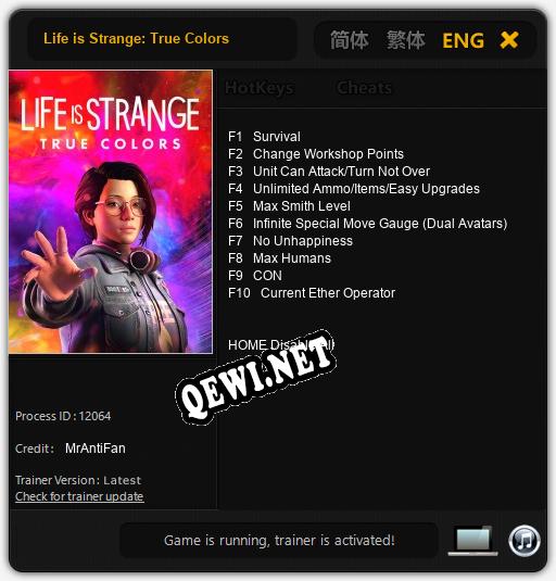 Life is Strange: True Colors: Читы, Трейнер +10 [MrAntiFan]