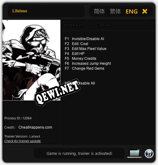 Lifeless: ТРЕЙНЕР И ЧИТЫ (V1.0.48)