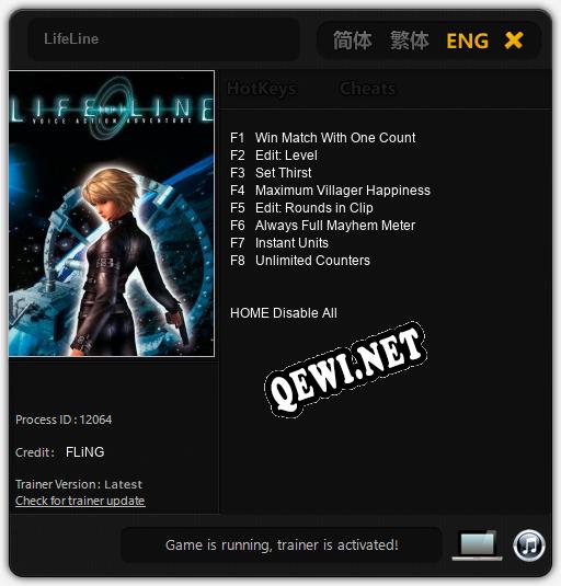LifeLine: ТРЕЙНЕР И ЧИТЫ (V1.0.86)