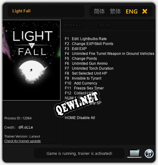 Light Fall: Трейнер +14 [v1.8]