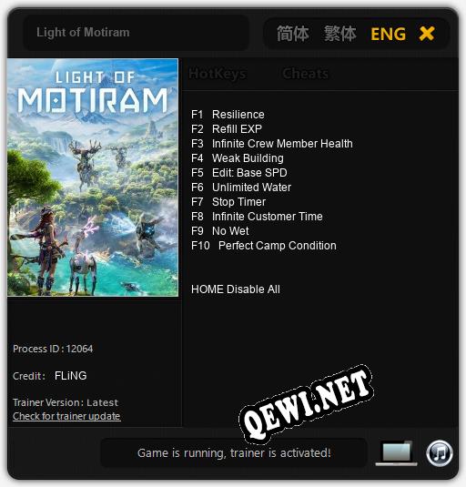 Light of Motiram: Трейнер +10 [v1.4]