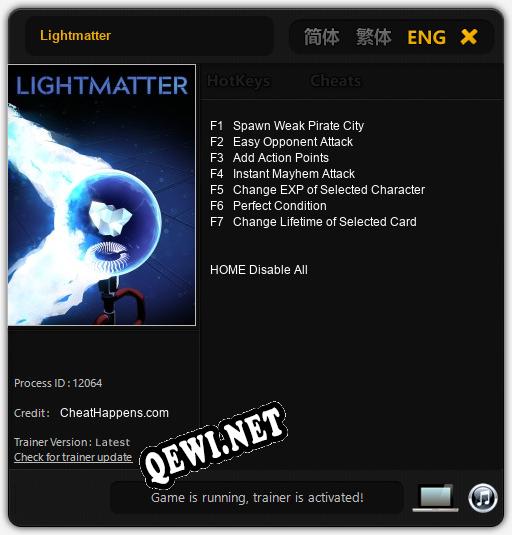 Lightmatter: Трейнер +7 [v1.3]