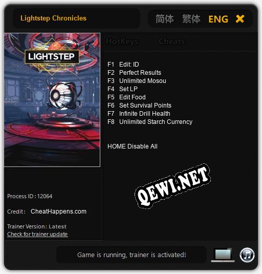 Трейнер для Lightstep Chronicles [v1.0.9]