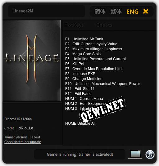 Lineage2M: Читы, Трейнер +15 [dR.oLLe]