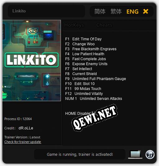Linkito: Трейнер +13 [v1.7]