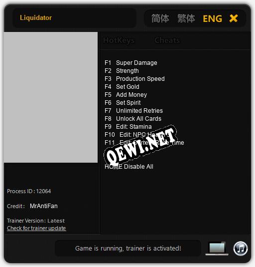 Liquidator: Трейнер +11 [v1.1]