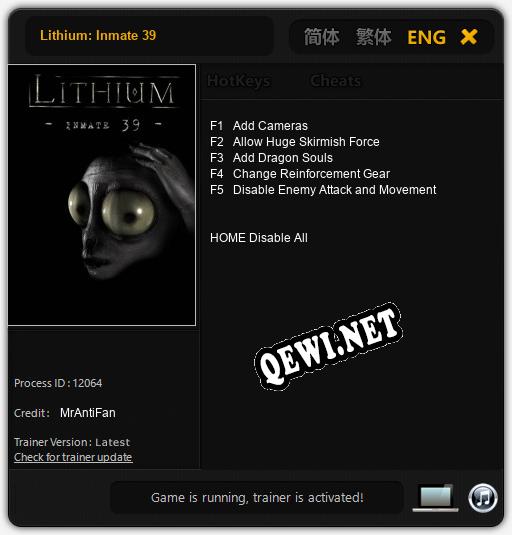 Lithium: Inmate 39: Читы, Трейнер +5 [MrAntiFan]