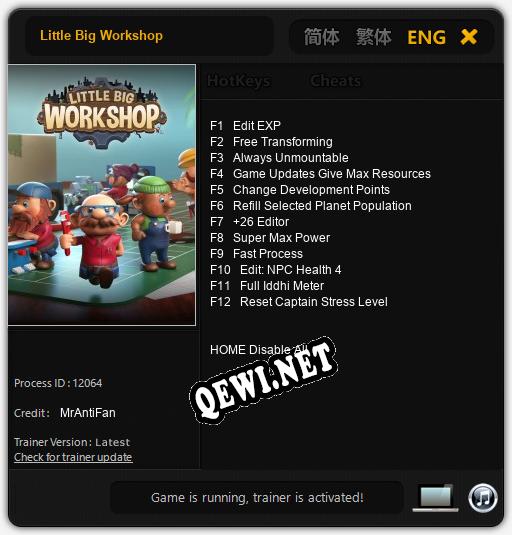 Трейнер для Little Big Workshop [v1.0.4]