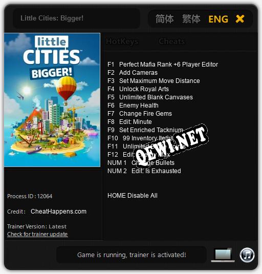 Трейнер для Little Cities: Bigger! [v1.0.8]
