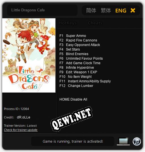 Трейнер для Little Dragons Cafe [v1.0.5]