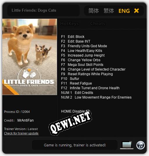 Little Friends: Dogs Cats: ТРЕЙНЕР И ЧИТЫ (V1.0.40)