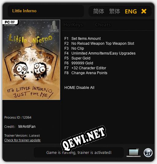 Трейнер для Little Inferno [v1.0.3]