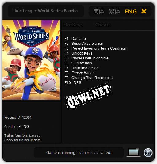 Little League World Series Baseball 2022: Читы, Трейнер +10 [FLiNG]