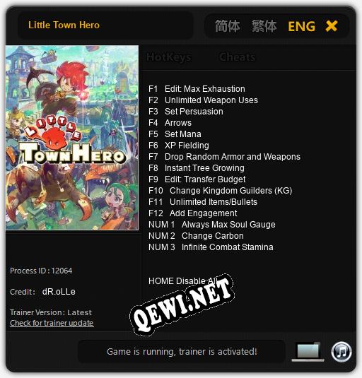 Трейнер для Little Town Hero [v1.0.2]