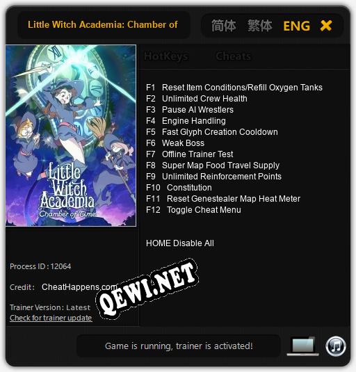 Little Witch Academia: Chamber of Time: ТРЕЙНЕР И ЧИТЫ (V1.0.21)