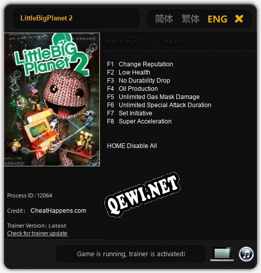 LittleBigPlanet 2: Читы, Трейнер +8 [CheatHappens.com]