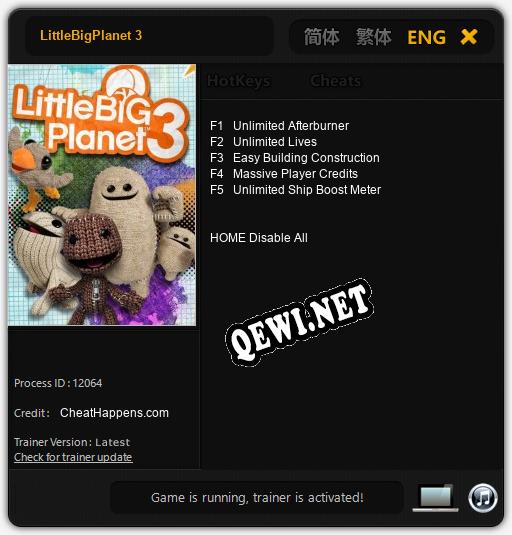 LittleBigPlanet 3: Трейнер +5 [v1.6]