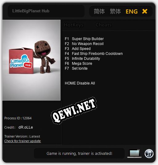 LittleBigPlanet Hub: Трейнер +7 [v1.9]