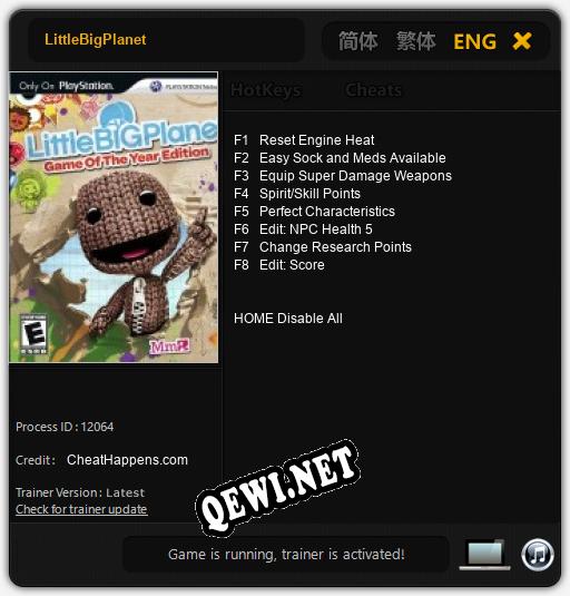 LittleBigPlanet: Читы, Трейнер +8 [CheatHappens.com]