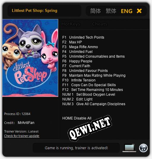 Трейнер для Littlest Pet Shop: Spring [v1.0.4]