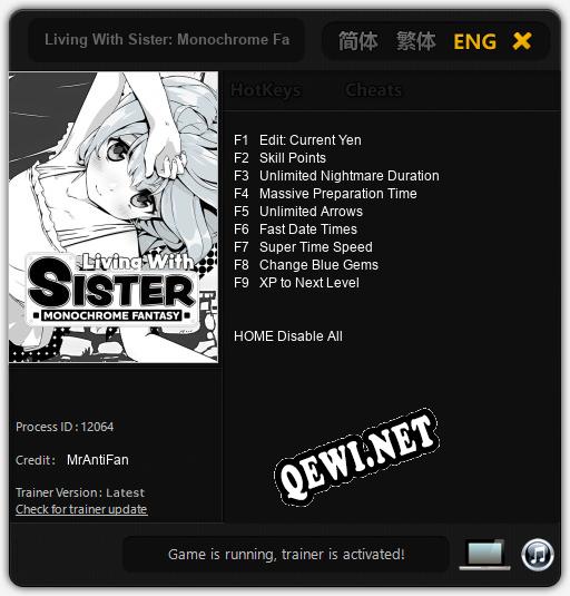 Living With Sister: Monochrome Fantasy: Читы, Трейнер +9 [MrAntiFan]