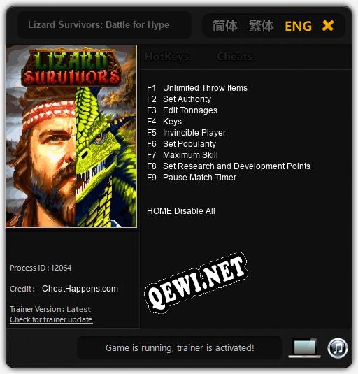 Lizard Survivors: Battle for Hyperborea: Трейнер +9 [v1.6]