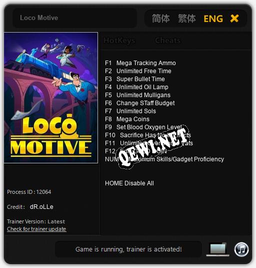 Трейнер для Loco Motive [v1.0.2]