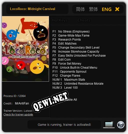 Трейнер для LocoRoco: Midnight Carnival [v1.0.1]